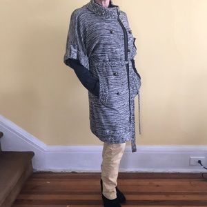 Tracy Reese black and white Sweater coat